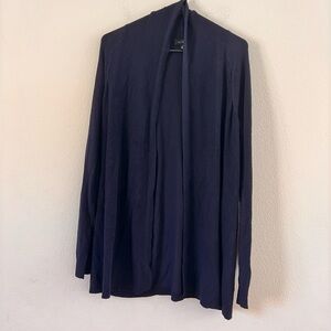 The Limited Navy Blue Knit Long Open Face Cardigan Sweater Size Medium
